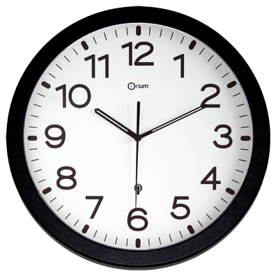 Silent Clock Black 30cm