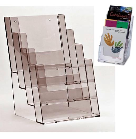 Brochure Holder A5  x 4 Tier Clear