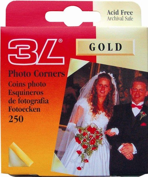 Photo Corners 10mm Gold Pk250