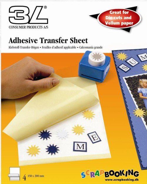 Adhesive Transfer Sheets 15 x 20cm Pk4