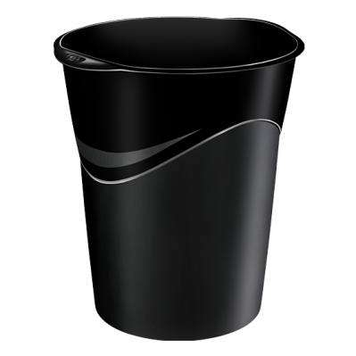 Waste Bin Black 14L Green Spirit