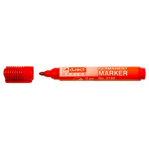Permanent Marker Chisel Red D. Rect