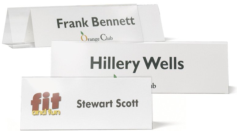 Table Name Holders 125x53mm