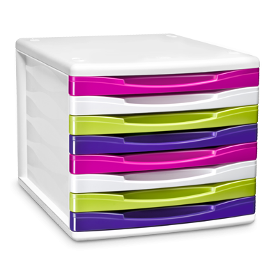 Drawer Unit x8 Coloured Closed front