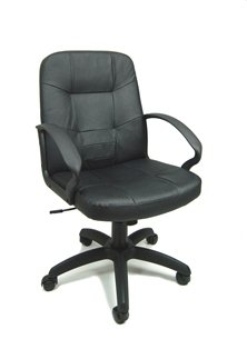 Chair Executive Leather Black Medium Back