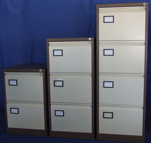 Filing Cabinet Coffee/Cream x 2 Drawers Jemini