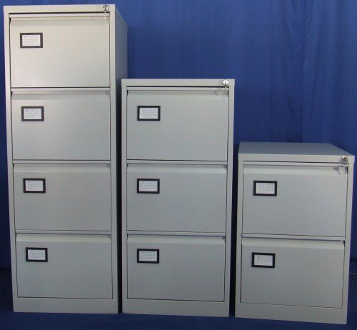 Filing Cabinet Grey x 3 Drawers Jemini