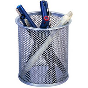 Pen Pot Mesh Silver