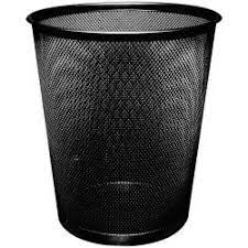 Waste Paper Basket Mesh Black