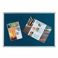 Notice Board 180x120cm Blue Felt & Aluminium Frame