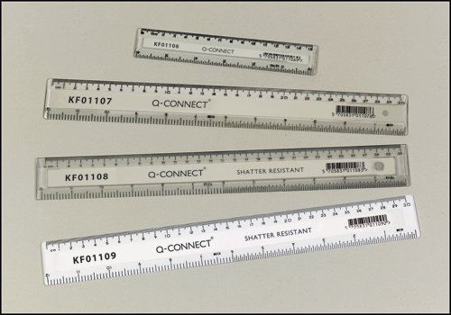 Ruler 30cm Shatterproof Clear