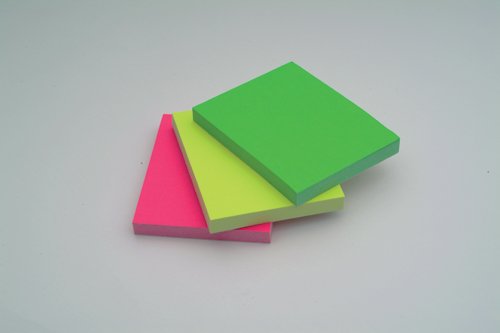 Sticky Notes 40x50mm Neon Pk3