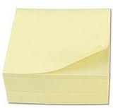 Sticky Notes Cube 75x75mm Yellow