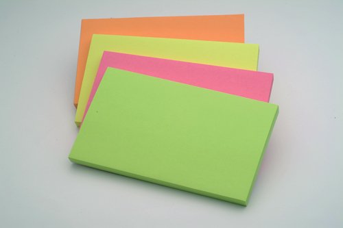 Sticky Notes 75x125mm Neon Pk12