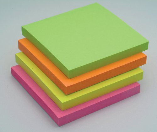 Sticky Notes 75x75mm Neon Pk12