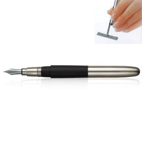 Stamp Fountain Pen Nickel and Pearl Black chrome plated