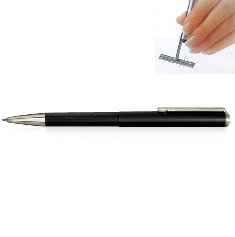 Stamp Ballpen Black lacquer coated and nickel plated