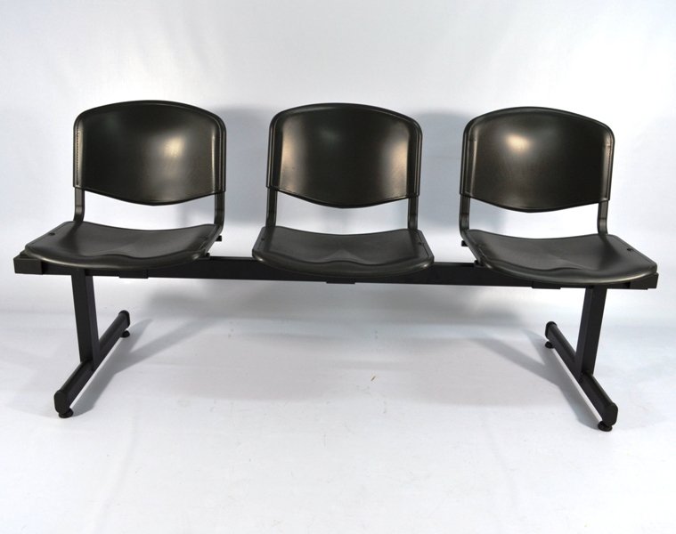3 Black Polypropylene Chairs