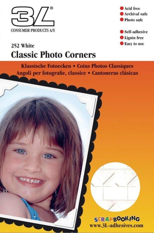 Photo Corners 12mm White Pk252