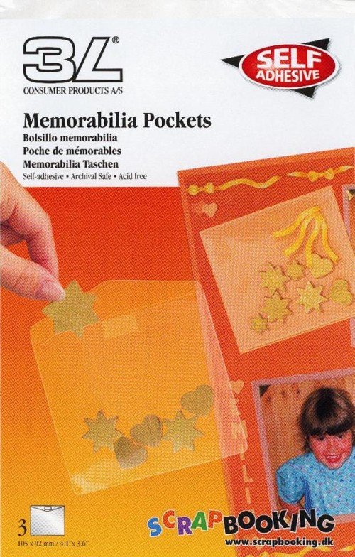 Memorabilia Pockets 105x92mm Pk3