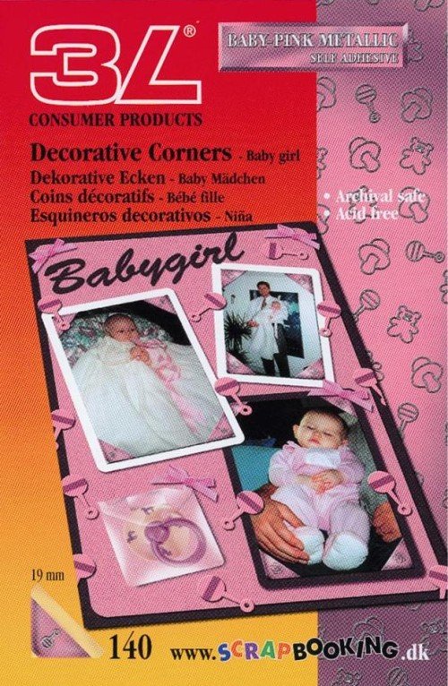 Photo Corners 19mm Baby Girl Pk140