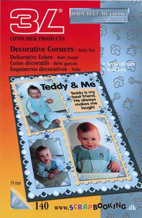 Photo Corners 19mm Baby Boy Pk140