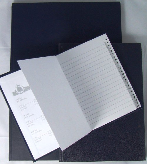 Index Book A6 Blue