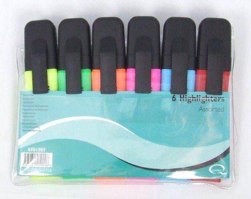 Highlighters Assorted Pk6 Q Connect