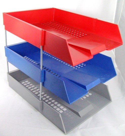 Letter Tray Risers Metal Pk4