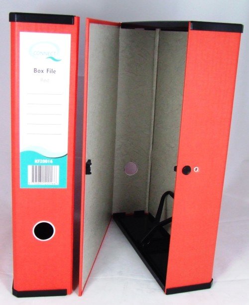 Box File Foolscap Red