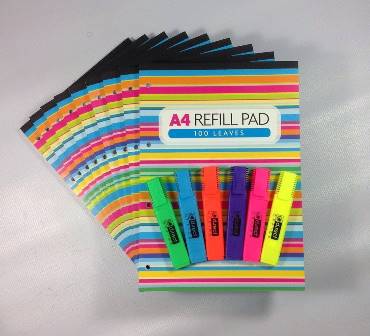 10 Refill Pad A4 + 6 Highlighter Offer