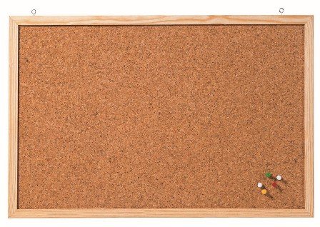 Cork Board 60x100cm Wooden Frame